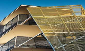 expanded-metal-facade-golden