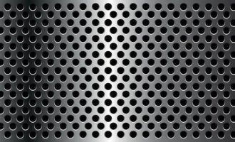 silver-perforated-iron-with-white-reflections-banner-vector